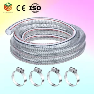 Food Grade Clear PVC Steel Wire Hose Anti collapse Flexible Spiral Pipe for Beverage Water Conveying