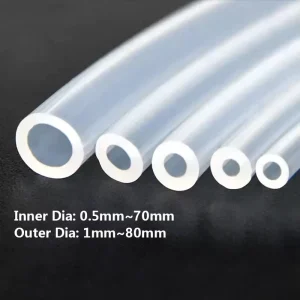 Food Grade Clear Silicone Rubber Hose Tubing Brew Hose ID 0.5mm 70mm OD 1mm 80mm