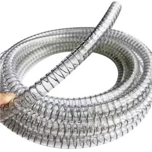 Food Grade Flexible Clear Hydraulic Vacuum Pipe Water Absorption PVC Steel Wire Spiral Reinforced Hose