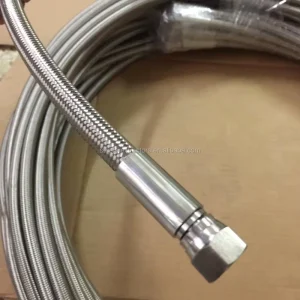 Food Grade Helix Tube High Temp PTFE Tube High Temperature Resistant 1/2″ PTFE JIC Braided Hose