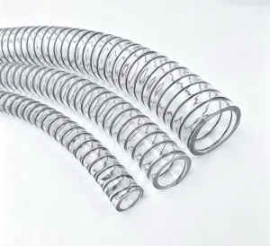 Food Grade PU Transparent Steel Wire Hose Wine Conveying Pipe Hygienic Grade Wine Pumping Pipe Milk Pumping Pipe