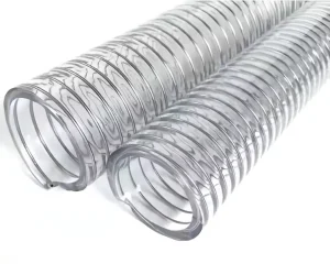 Food Grade PVC Steel Wire Reinforced Transparent Lightweight Hose High Pressure Non-Toxic 3/4”-4” 100m Length