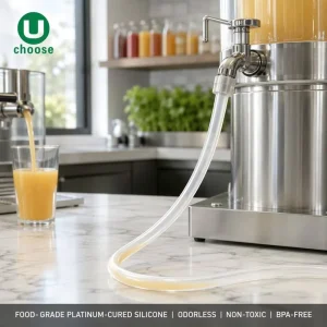 Food Grade Platinum Cured Silicone Tube Clear Flexible Hose Odorless Non-Toxic BPA Free for Beverage Dispenser Custom OEM