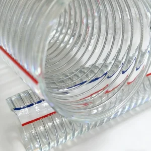 Food Grade REACH Certified PVC Steel Wire Reinforced Hose Anti-Mold Corrugated Transparent Pipe