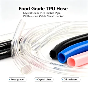 Food Grade TPU Hose Crystal Clear PU Flexible Pipe Oil Resistant Cable Sheath Jacket for Industrial Fluid and Fuel Delivery