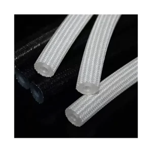 Food Grade Tear Resistance Silicone Braided Tube Wear Resistance Silicone Rubber Hose Pipe for Automotive Parts Custom Cutting