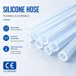Food-Grade Transparent Silicone Tubing ID 1-10mm Flexible Hose for Beverage, Peristaltic Pump & Laboratory