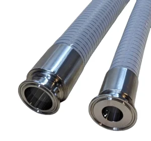 Food Grade Transparent Stainless Steel Wire Braided Reinforced Forged Hose Heat Resistant High Pressure Polished Surface