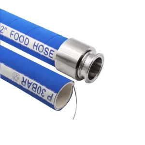 Food Grade UHMWPE 51mm Suction Hose 20bar Heat Resistant Flexible Wine Tube Blue Customizable Cutting