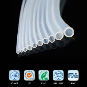 Food Medical Grade ISO13485 High Transparent Silicone Tube Flexible Soft Clear Silicone Rubber Hose Silicone Rubber Manufacturer