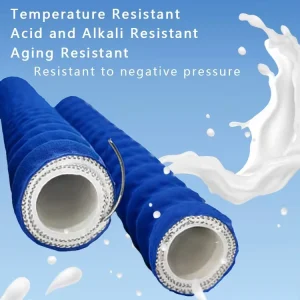 Food Tube EPDM Hose Milk Beverage Wine Food Rubber Hose Inner White Outer Blue Suitable for Catering Industry