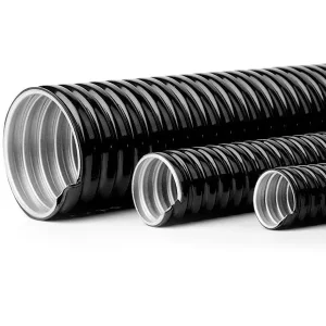 Free Sample Split Double Wall Insulation Galvanized Steel Corrugated Hose Flexible Conduit UV Rated JS 122