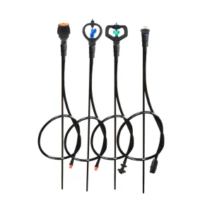 Fruit Tree Garden Farmland Ground Insert Micro Sprinkler Head 360 Degree Rotating Spray PE Soft Hose Butterfly Fiber Rod Set