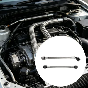 Fuel Line Set Crimp Hose End Kit AN3 AN4 AN6 AN8 AN10 AN12 AN16 AN20 Stainless Steel Braided PTFE Pipe Fitting Auto Performance