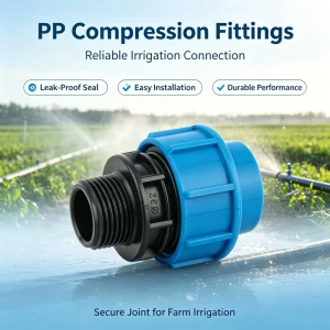 Full Sizes HDPE Pipe Fittings Agricultural Accessory Male Threaded Coupling With Smooth Surface for Drip System