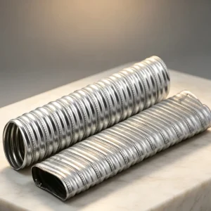 GB/T14370 Standard 50mm Galvanized Steel Corrugated Round Pipe Grouting Duct Fastenings Concrete Compatible