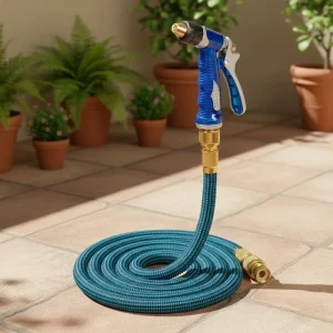 GH 001 OEM Custom Expandable Latex Garden Hose High Pressure Retractable Flexible No Kink Leak Proof 10 Spray Patterns Wall