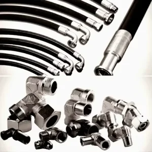 GJG High Pressure Hydraulic Hose Silicone Synthetic Rubber High Tensile Steel Wire Braided Reinforcement Metric Fittings for