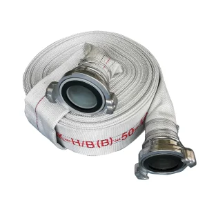 GOST 51mm Russian Type Outlet Fire Fighting Hose 15-30m PVC Lay Flat Canvas Rubber Fire Hose