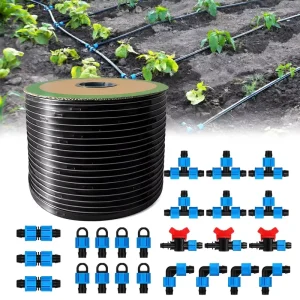 GREAT IRRIGATION 16mm Drip Line Tube Drip Irrigation System Double Hole Drip Tape pipe hose for Greenhouses Vegetables Fruits