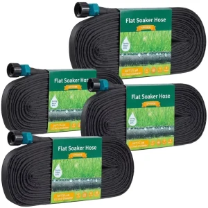 GREAT IRRIGATION Flat Soaker Hose for Agriculture Dripping Farming Garden Two Holes Cloth Soaking Drip Hoses Heavy Duty