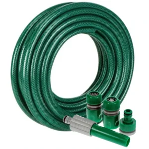Garden Hose 5/8 In. X 50 Ft. Lightweight All-Weather Durable and Flexible Leak-Free Connections Cutting Service
