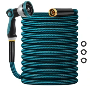 Garden Hose 50ft Non-Expanding Ultra Lightweight PE Inner Kink-Free Sturdy Flexible Abrasion Resistant Yard