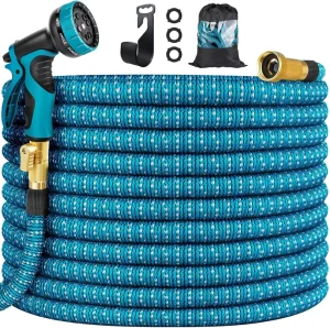 Garden Hose 50ft Water Hose with 10 Function Nozzle Leakproof Lightweight Expandable Flexible Hose