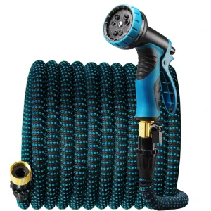 Garden Hose Expandable Flexible Water Hose Magic Garden Hose with Metal Spray Nozzle for Home & Garden