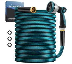 Garden Hose Non Expanding Water Hose Ultra Lightweight Kink Free Flexible Abrasion Resistant Hose