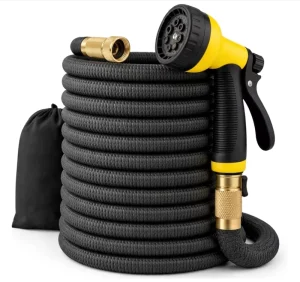 Garden Hose Water Hose 50ft Lightweight Flexible Kink Free Outdoor 3/4″ Rustproof Metal Fittings for Yard Lawn Car Wash