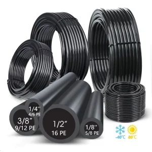 Garden Hoses Reels 4/6mm 5/8mm 9/12mm 13/16mm Black PE Drip Irrigation Pipe 3/8″ 1/4″ 1/2″ Watering Tube