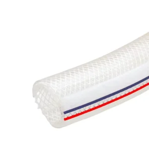 Garden Irrigation Hose 3/4″ Pressure Wear Resistance PVC Plastic Transparent Water Fiber Braided Hose for Agriculture