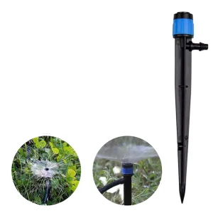 Garden Irrigation Sprinkler 360 Degree Plastic Bubbler Dripper Stake Lock Water Dripper for 1 4 Inch Hose