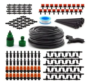 Garden Irrigation System Drip Kit DIY Saving Water Automatic Irrigation Equipment Set Plastic Material Easy Installation