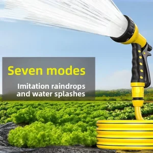 Garden Plastic Car Wash Water Gun with Magic Telescoping Hose Seven Function High Pressure Spray Gun for Car Washing & Watering