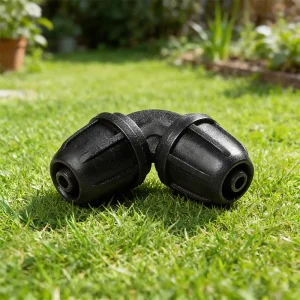 Garden Water Connectors 4/7 Lock Elbow 90 Degree Irrigation Hose Joint for Garden Irrigation System