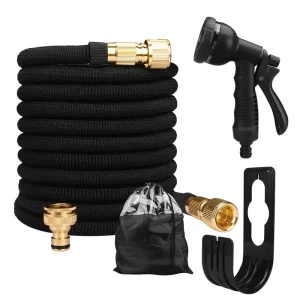 Garden Water Hose Expandable Double Metal Connector High Pressure Reel Magic Water Pipes Farm Irrigation Car Wash