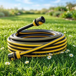 50FT PVC High Pressure Braided Garden Hose Durable Outdoor Hose