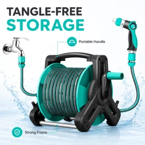 Garden Watering Hose Retractable Automatic Wall mounted Pvc Garden Hose Reel Heavy Duty 1 2” For Car Garden Use