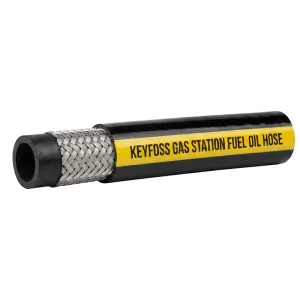 Gas Station Fuel Dispenser Hose Single Steel Wire Braid Reinforced NBR 5mm Wall Thickness -30C~+55C Working Temp