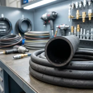 General Purpose Water Oil Air Hose Non Conductive Rubber 500 PSI for Construction Equipment