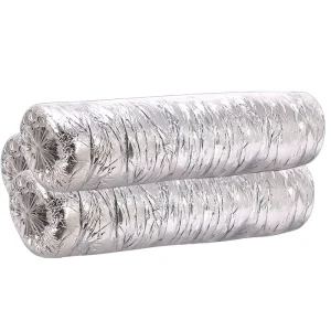 Glass Fiber Cloth Insulation Flexible High Temperature Resistance 15mm Thickness 7m/9m Length HVAC Hose Air Conditioner Air