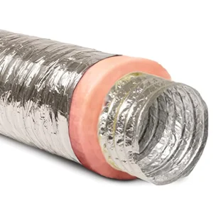 Glass Wool Aluminum Foil Insulated Duct HVAC Flexible Fiberglass Insulation Hose