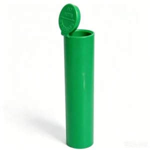 Green 102mm King Size Pop Top Pre Packaging Tube for Dry Flower Spice Storage Leak-proof Plastic Tube