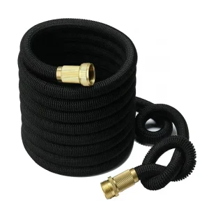 Green Expandable Garden Hose 25FT 150FT Range Flexible Soft Rubber with Water Hose Reels and Connector