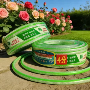 Green PVC Garden Hose 12mm 15/30/50m Flexible Durable for Home Outdoor Irrigation Supplies