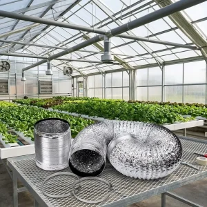 Greenhouse Hydroponics Aluminum Flexible Ducting Air Circulation HVAC Ventilation Pipe Custom Logo Exhaust Hose