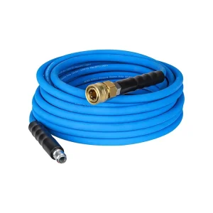 Grey High Pressure Rubber Jet Water Wash Hose for Car Washing Machine with Quick Connect Fittings