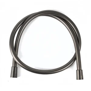 Gunmetal Gray PVC Flexible Anti Twist Kink Protection Durable Shower Hose for Handheld Shower Head with Metal Fittings